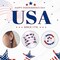 Red White and Blue Beads, 4th of July Beads 8mm Patriotic Beads for Crafts Red White Blue Fake Pearls, 4th of July Accessories 250 Anniversary Independence Day Beads for Jewelry Making 500PCS